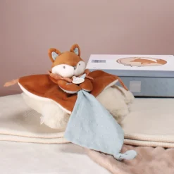Doudou attache sucette 20 cm timo le renard