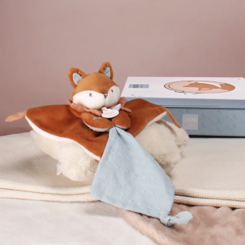 Doudou attache sucette 20 cm timo le renard