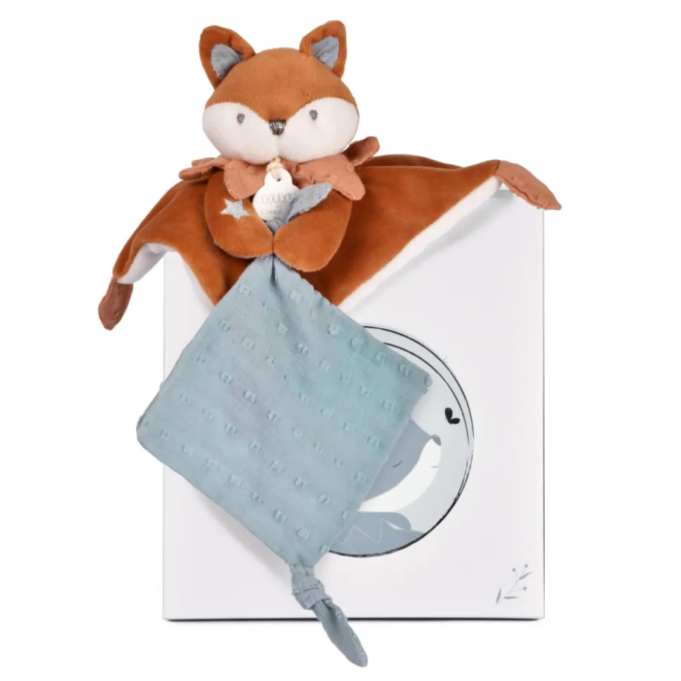 Doudou attache sucette 20 cm timo le renard