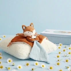 Doudou attache sucette 20 cm timo le renard