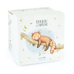 Doudou attache sucette panda roux unicef