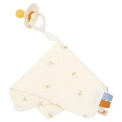 Doudou attache-tétine en gaze de coton - forest treasures