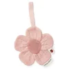 Doudou attache-tétine en gaze de coton fleur - fairy garden