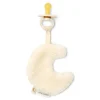 Doudou attache-tétine lune - pure soft white