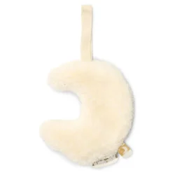 Doudou attache-tétine lune - pure soft white