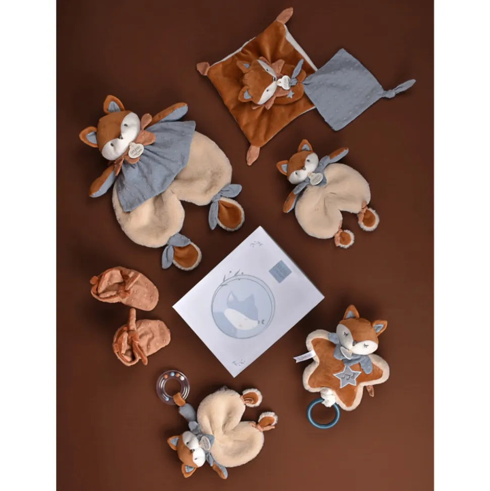Doudou avec hochet 18 cm timo le renard