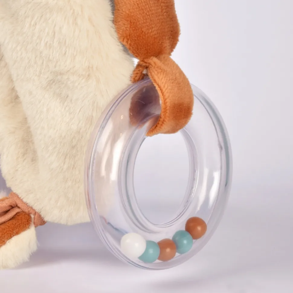 Doudou avec hochet 18 cm timo le renard