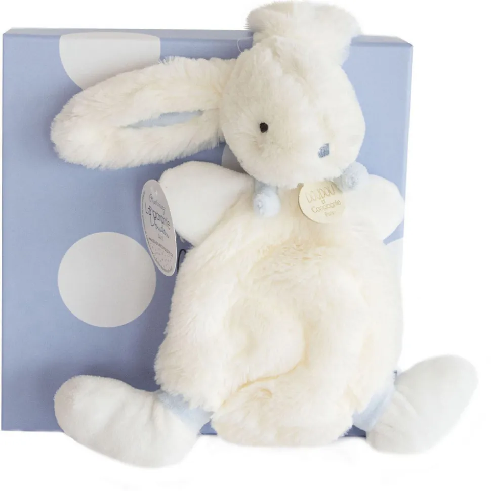 Doudou bleu lapin bonbon