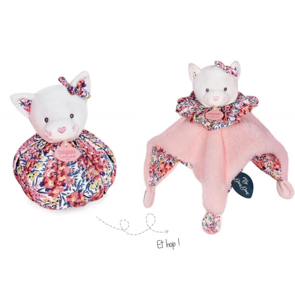 Doudou boule chat 3 en 1