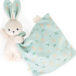 Doudou carré douceur plat lapin bouquet d'agrumes