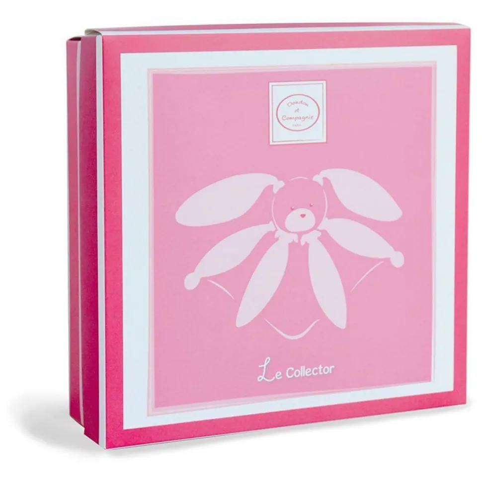 Doudou collector lapin rose