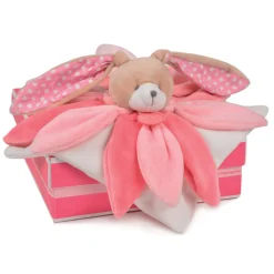 Doudou collector lapin rose