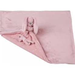 Doudou couverture phosphorescent glow in the dark vieux rose