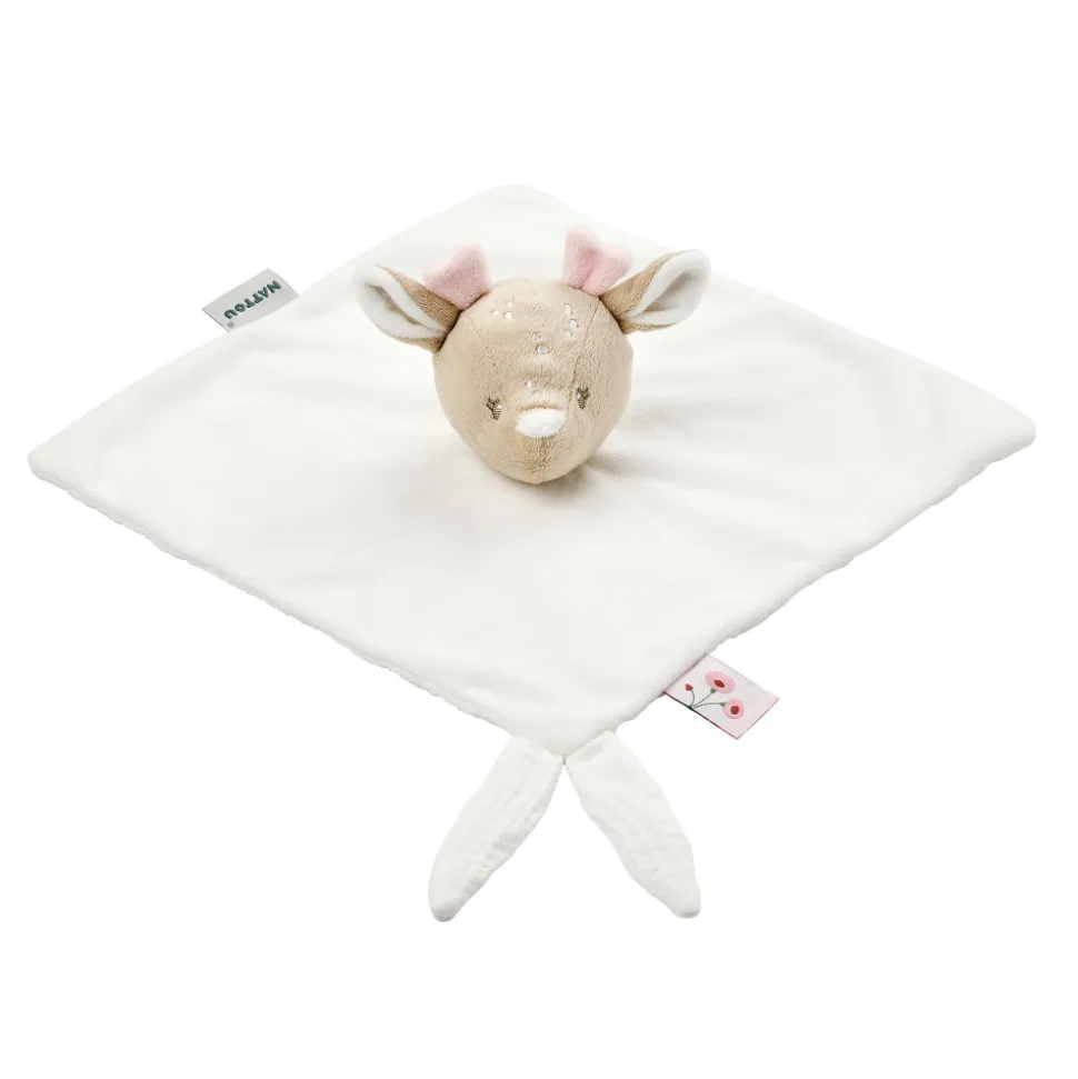 Doudou fanfan biche velours blanc crème