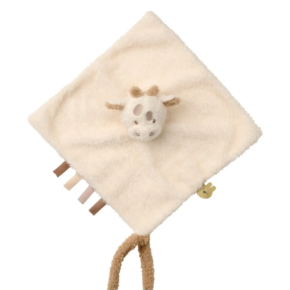 Doudou girafe bouclette écru bouclette