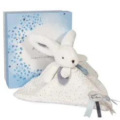 Doudou happy glossy pompon blanc