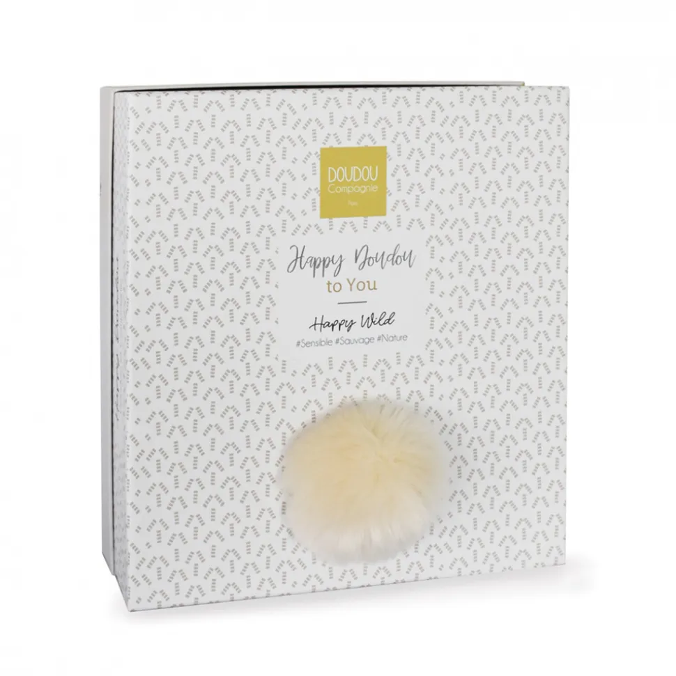 Doudou happy wild pompon naturel