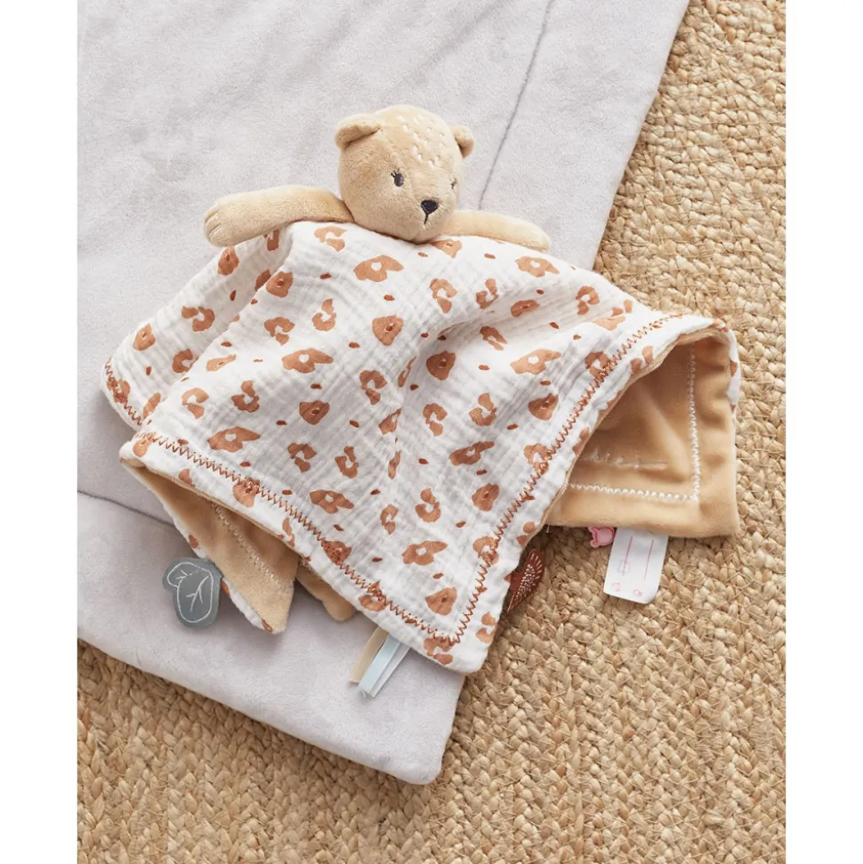 Doudou kendi jour&nuit à tête réversible véloudoux beige