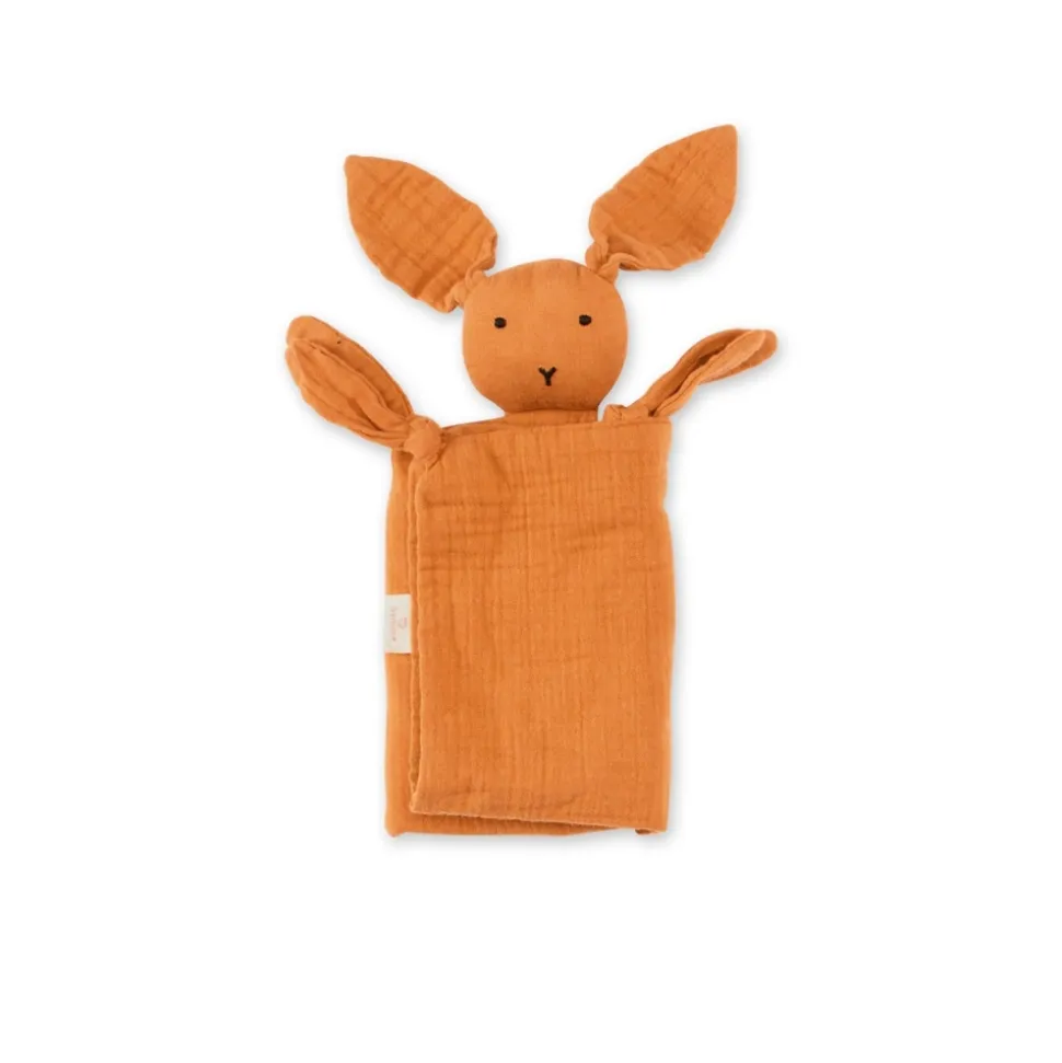 Doudou lange lapin orange