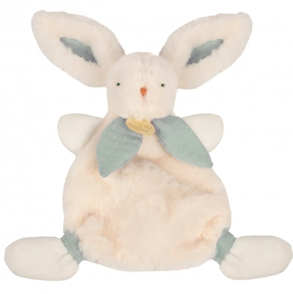 Doudou lapin bonbon 25 cm bleu gris