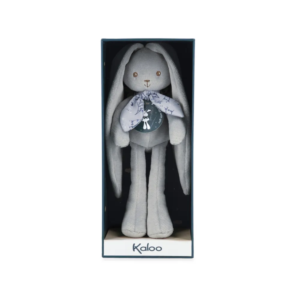 Doudou lapinoo 35 cm bleu