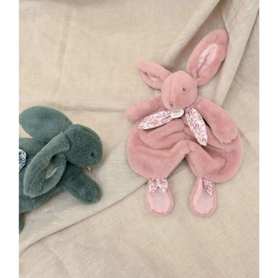 Doudou lapin vert sauge lapin doudou 29 cm