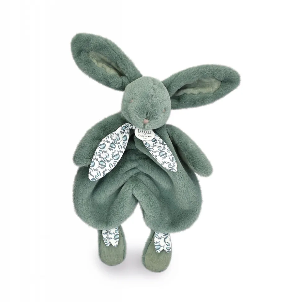 Doudou lapin vert sauge lapin doudou 29 cm