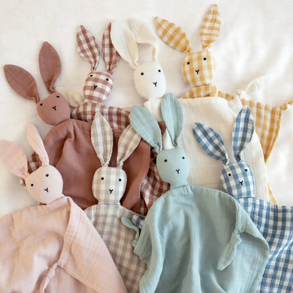 Doudou lapin 40x40 cm ecru