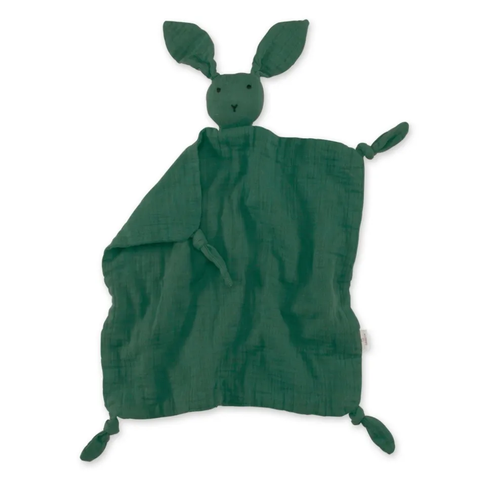 Doudou lapin 40x40 cm kaki