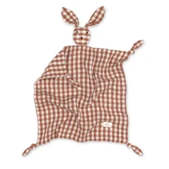 Doudou lapin 40x40 cm moka / blanc