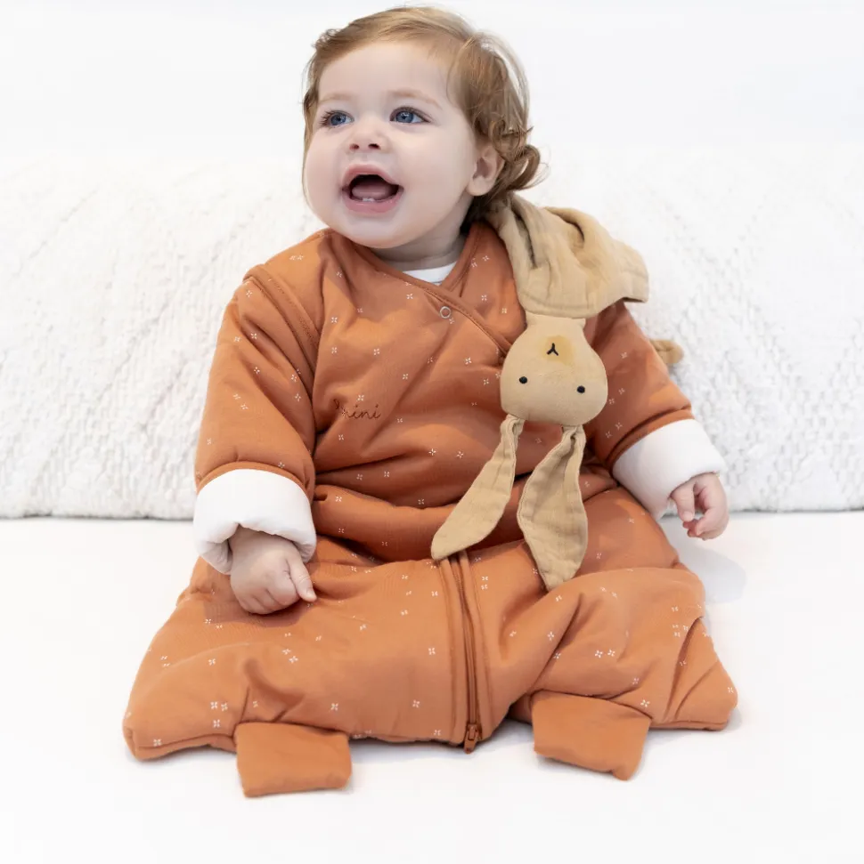 Doudou lapin 40x40 cm naturel
