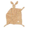 Doudou lapin 40x40 cm ocre / blanc
