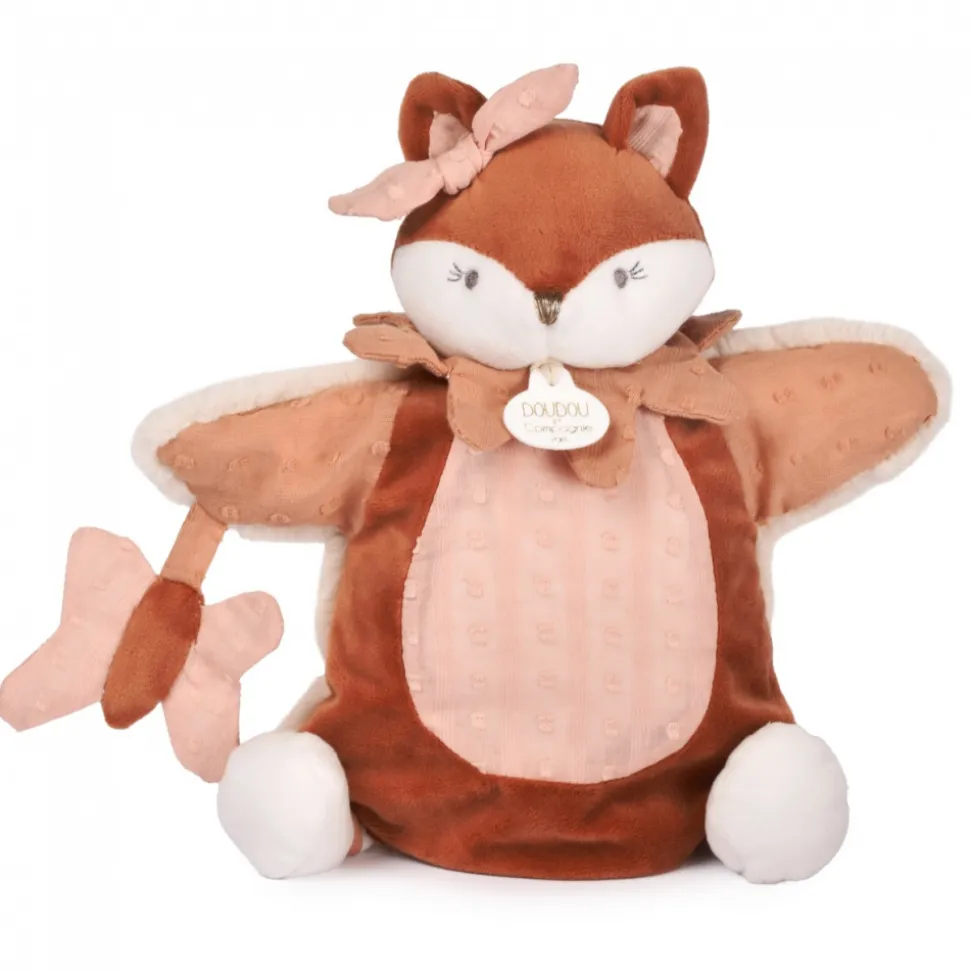 Doudou marionnette mina la renarde 25 cm