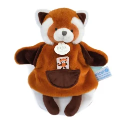 Doudou marionnette unicef panda roux