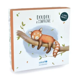 Doudou marionnette unicef panda roux