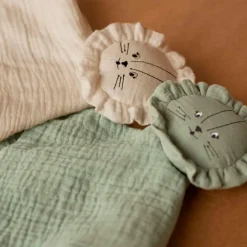 Doudou mouchoir lion sable