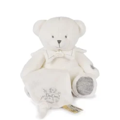 Doudou mouchoir ours 30 cm argent
