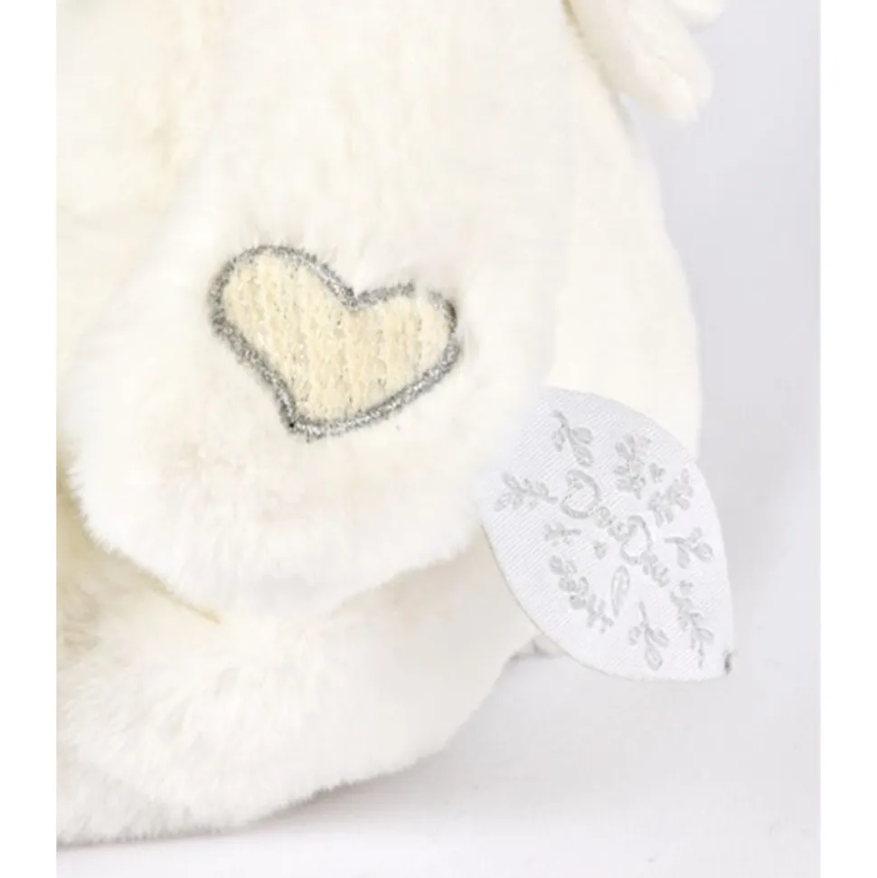 Doudou mouchoir ours 30 cm blanc