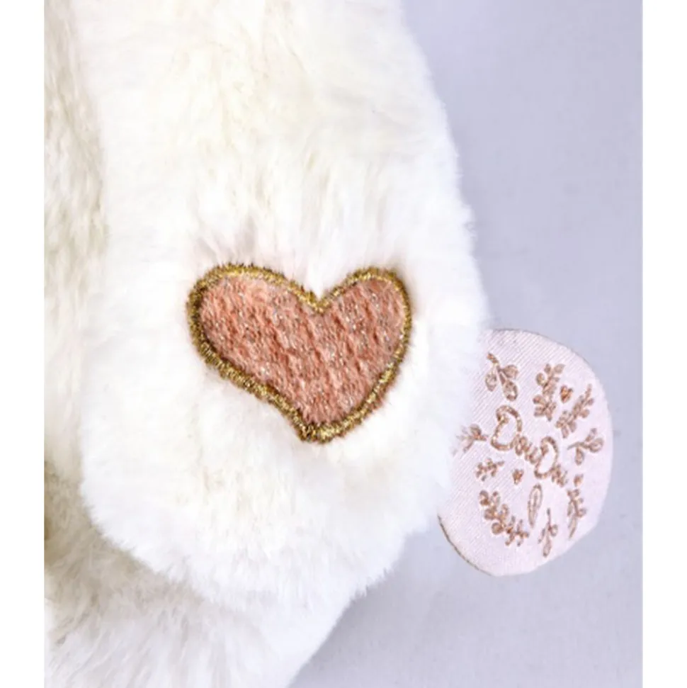 Doudou mouchoir ours 30 cm rose