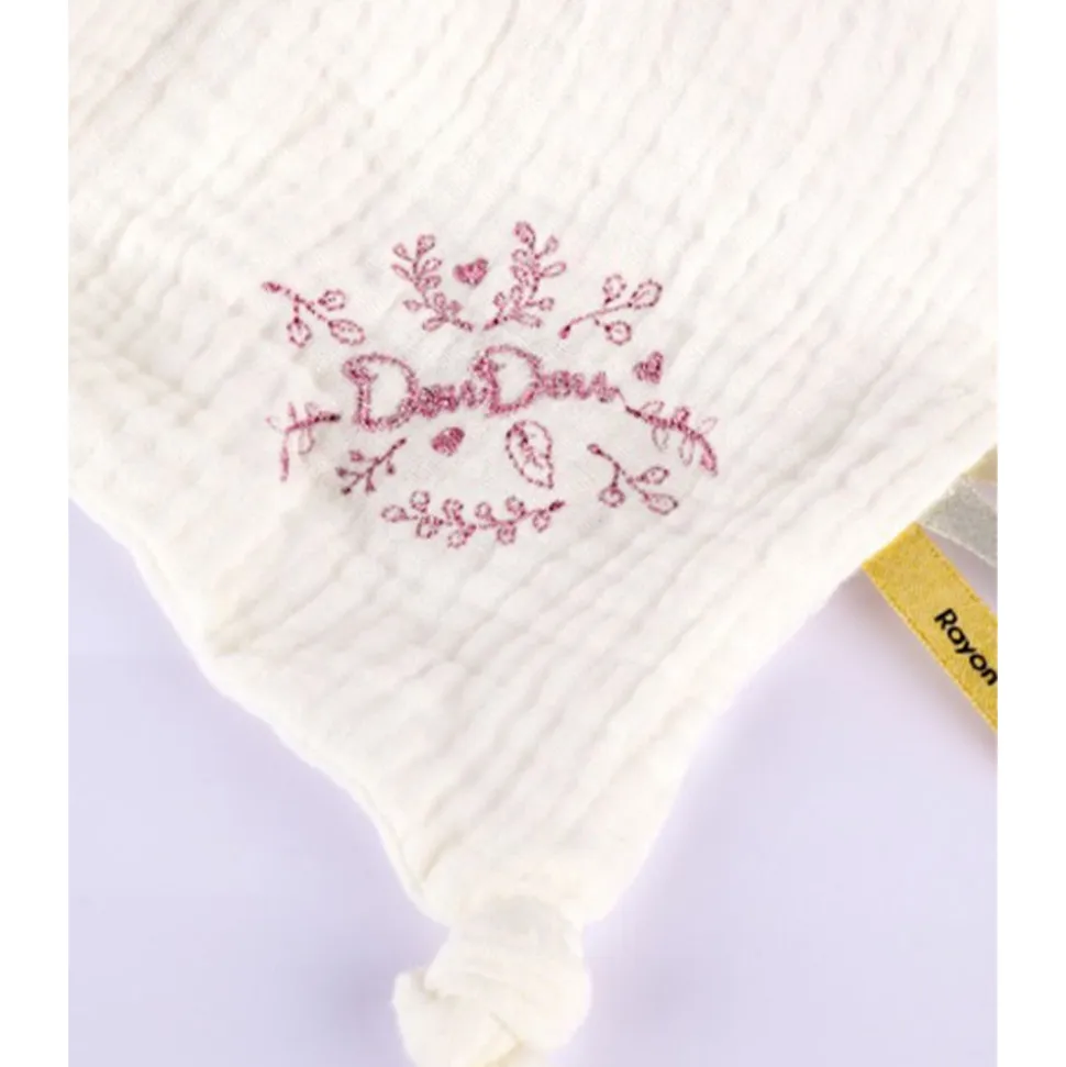 Doudou mouchoir ours 30 cm rose
