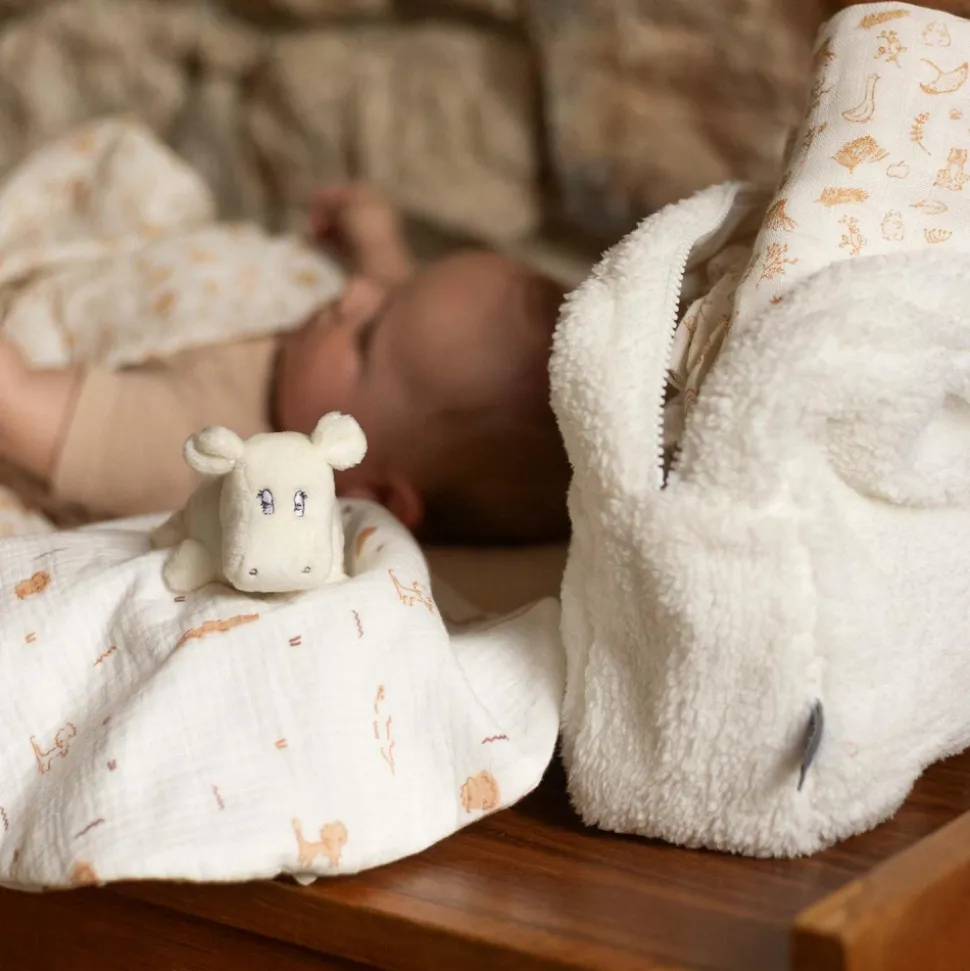 Doudou mouchoir tam tam hippo