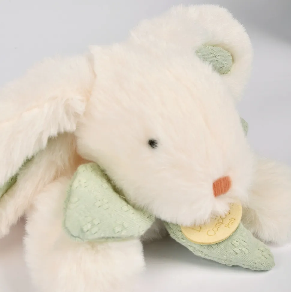 Doudou pantin lapin bonbon 20 cm sauge