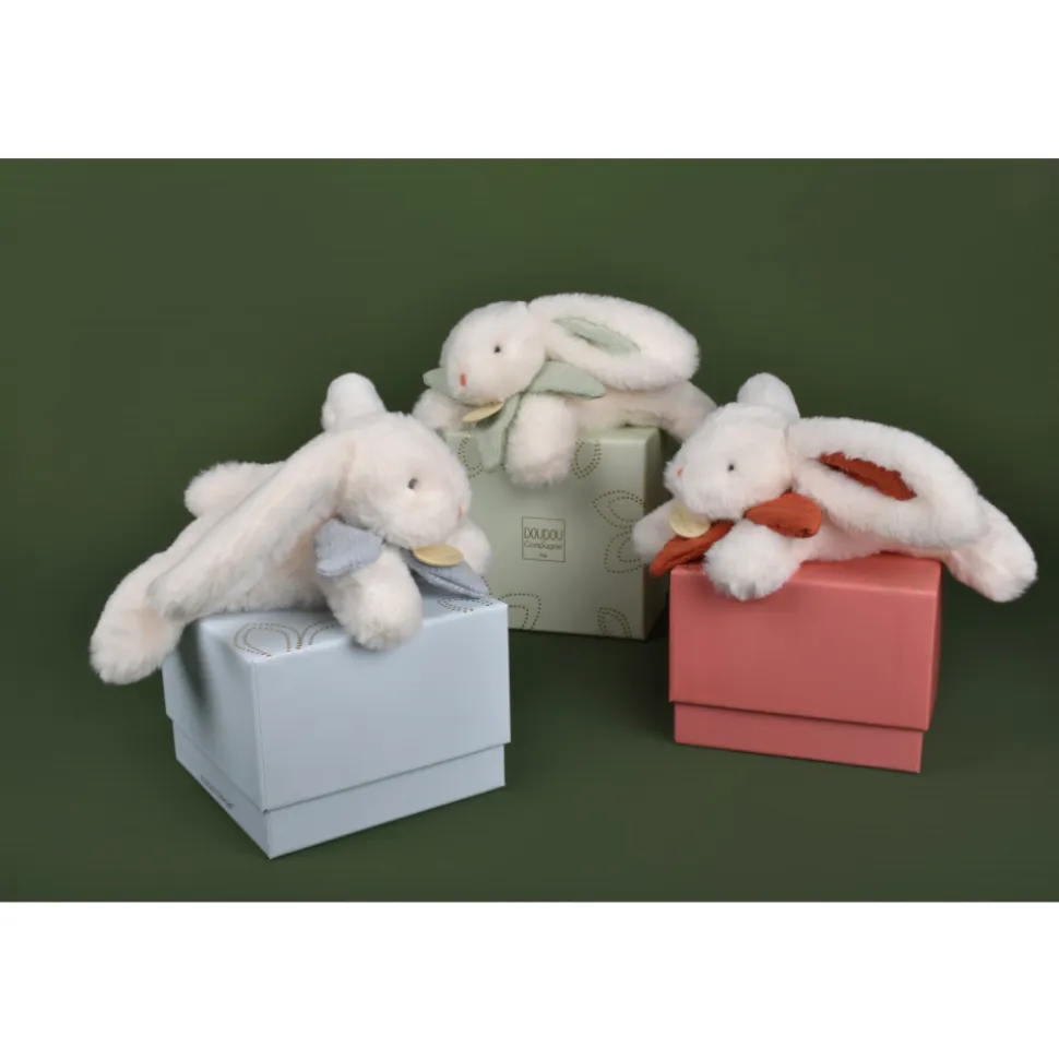 Doudou pantin lapin bonbon 20 cm sauge