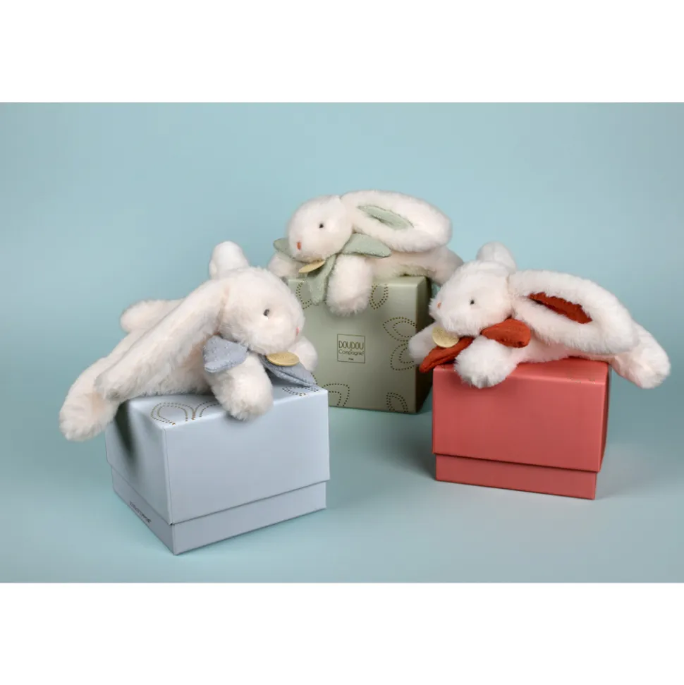 Doudou pantin lapin bonbon 20 cm sauge