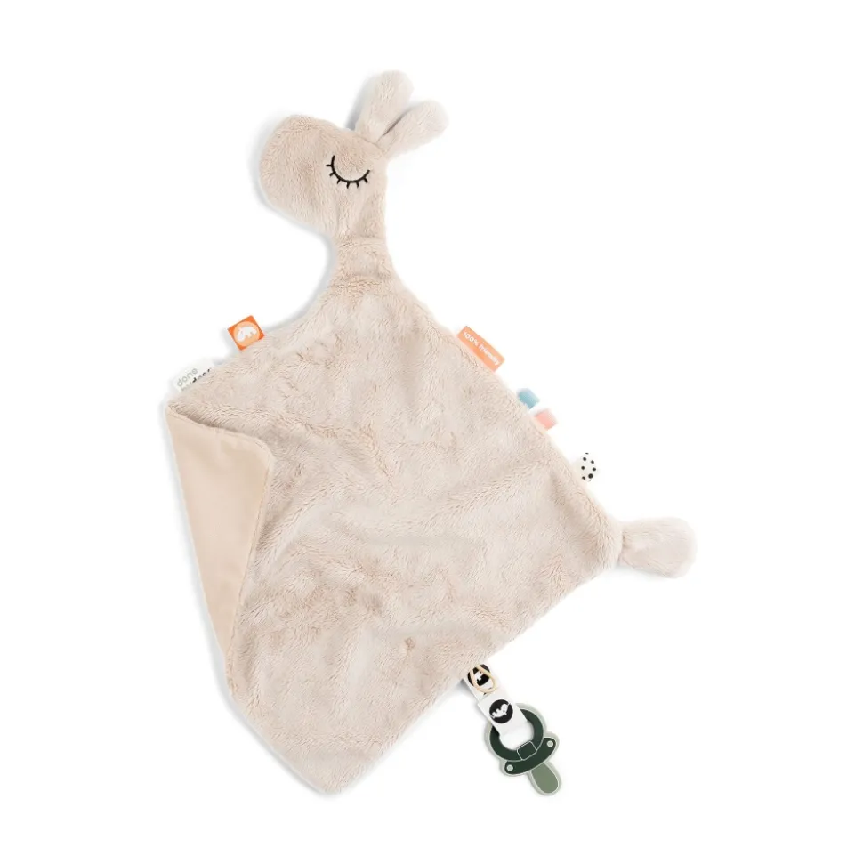 Doudou plat attache sucette lalee sable