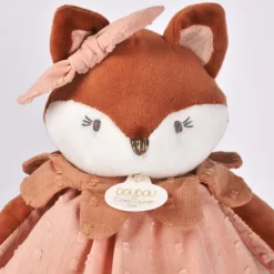 Doudou plat 29 cm mina la renarde