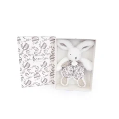 Doudou plat lapin blanc lapin doudou 18 cm