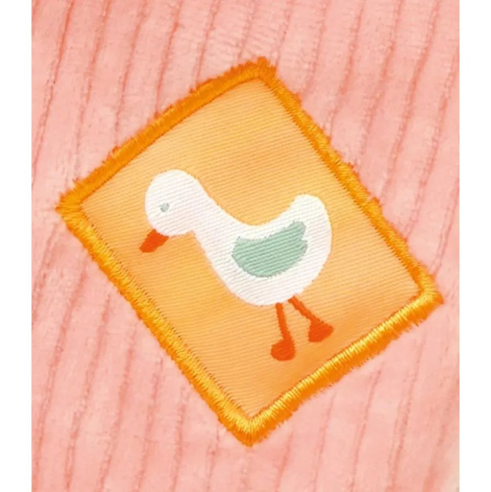Doudou plat lapin rose