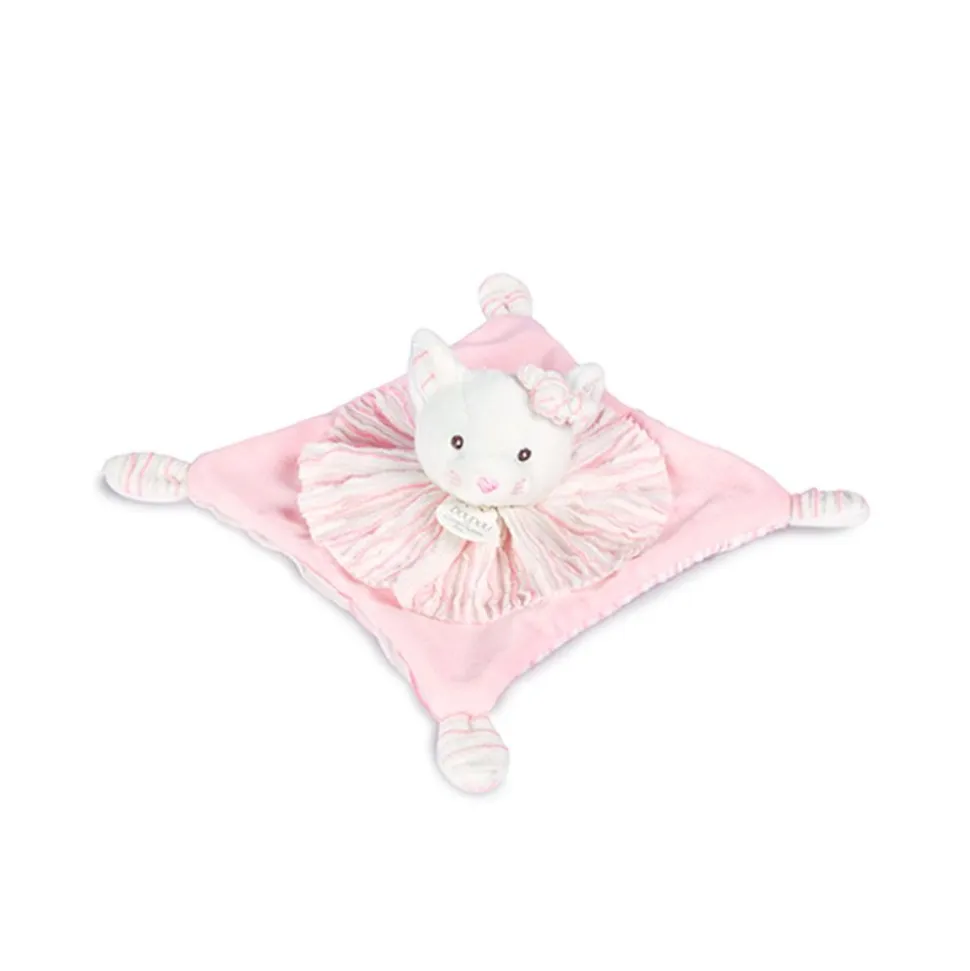 Doudou plat les chouchoux 20 cm chat