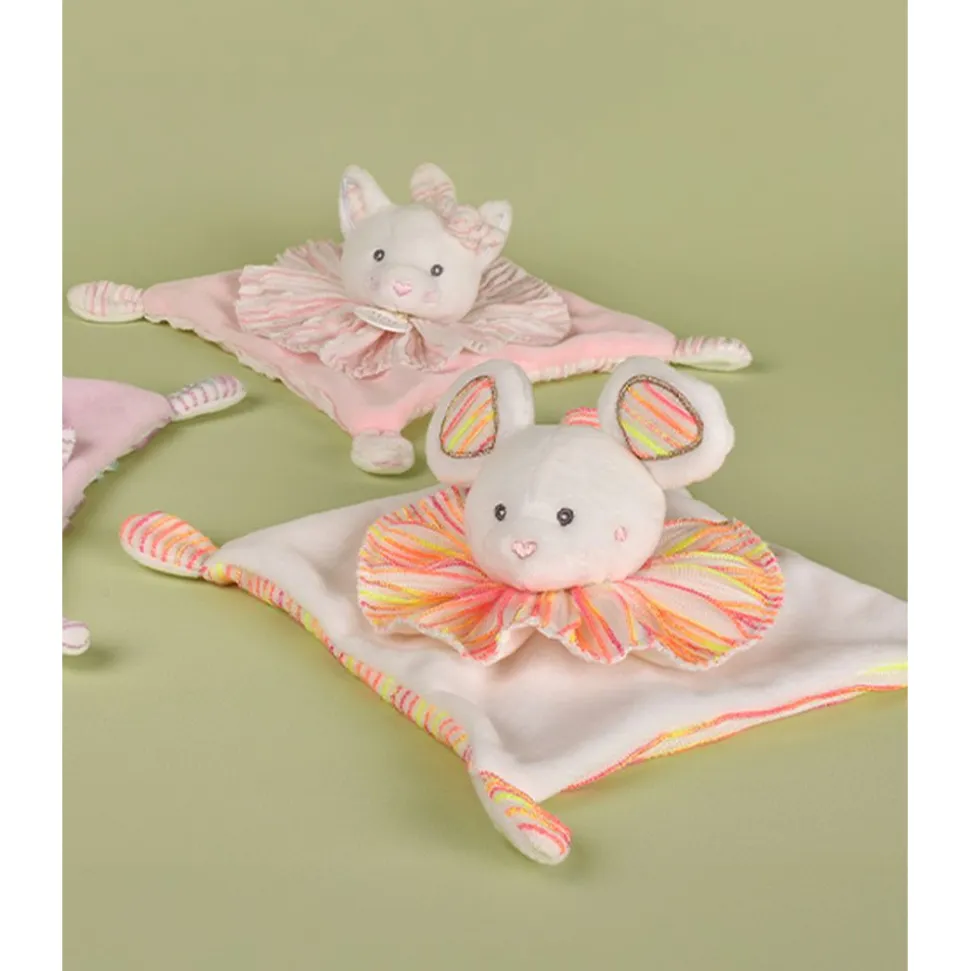 Doudou plat les chouchoux 20 cm licorne